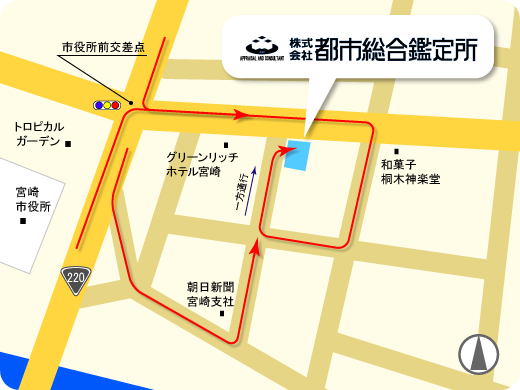 都市総合鑑定所 所在地地図